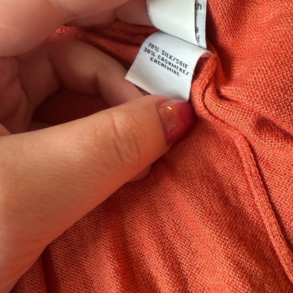 Diane Von Furstenberg Coral Silk/Cashmere Cardigan - Picture 3 of 6